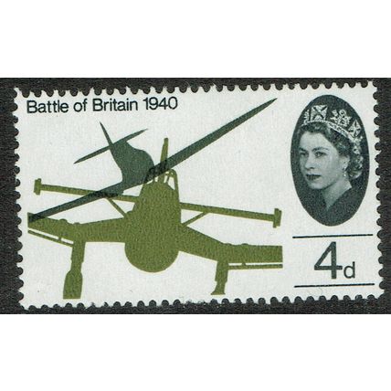 1965 25th Anniv Battle of Britain 4d Olive Grey Yellow Olive and Black SG675 UM