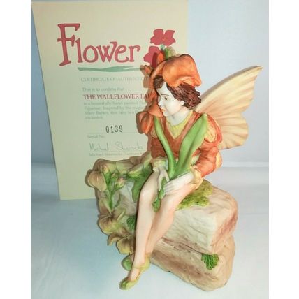 DANBURY MINT,CICELY MARY BARKER, FLOWER FAIRIES, WALLFLOWER FAIRY, 1988. Mint.
