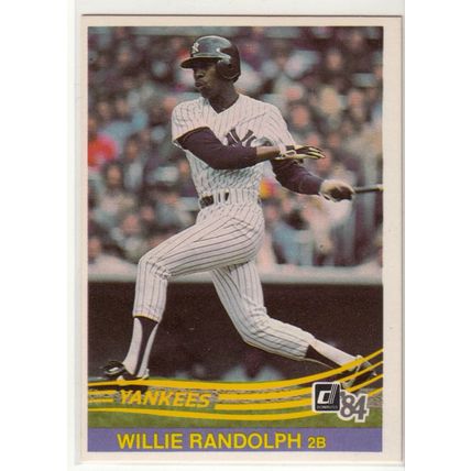 1984 Donruss baseball card 417 Willie Randolph - New York Yankees