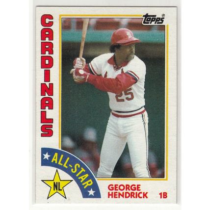 1984 Topps baseball card 386 George Hendrick All-Star