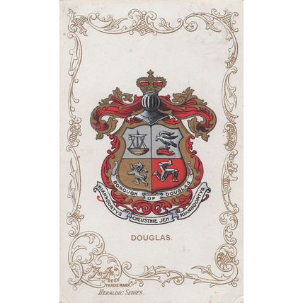 Douglas 1906 Isle Of Man Heraldic Shield Old Postcard