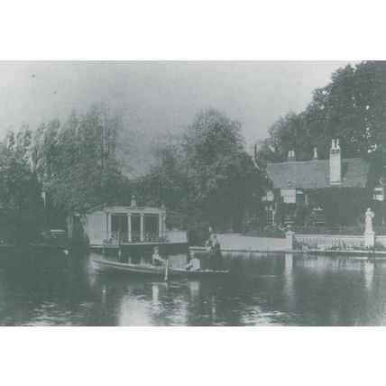 Rye House Hotel Maze + Rowing Boat New Pub Lee Valley Hertfordshire Postcard