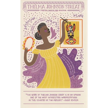 Thelma Johnson Streat American Artist Painter Dancer Postcard