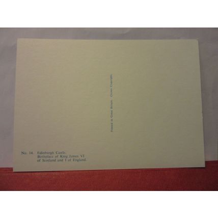 KING'S BIRTHPLACE, EDINBURGH CASTLE, SCOTLAND. vintage unused postcard =