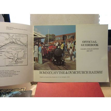 ROMNEY, HYTHE AND DYMCHURCH RAILWAY OFFICIAL GUIDEBOOK 1977 golden jubilee p/b =