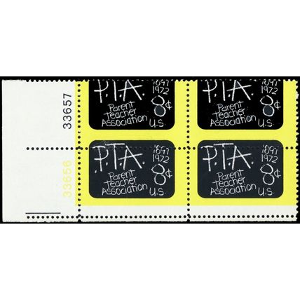 1463, Misperf Freaky Error Plate Block Mint NH 8¢ PTA * Stuart Katz