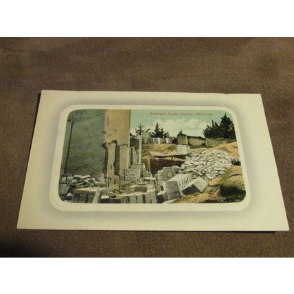 Early Postcard - Bradleys Stone Quarry - Bermuda