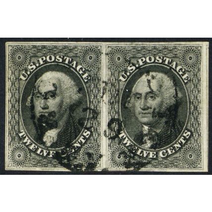 17, Used XF-Superb 12¢ Pair With PFC Certificate "READ CERT" * Stuart Katz