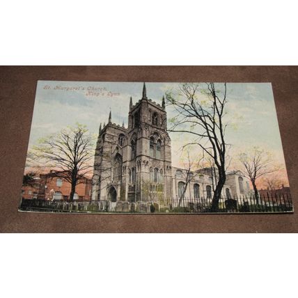 Early Valentines series Postcard - St Margarets Church Kings Lynn - Norfolk