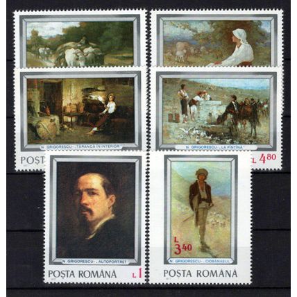 Romania 2705-2710 MNH Paintings Farm Animals Nicolae Grigorescu ZAYIX 0624S0381