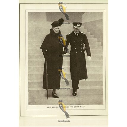 King Edward VIII & Queen Mary, 1936, Book Illustration, 1936