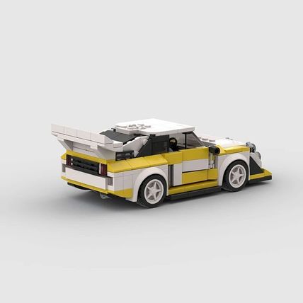 AUDI S1 QUATTRO Rally Car Brick Model MOC - 326 pieces, 8 studs wide