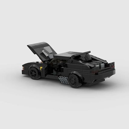 V8 INTERCEPTOR Black on Black Brick Model MOC - 338 pieces, 8 studs wide