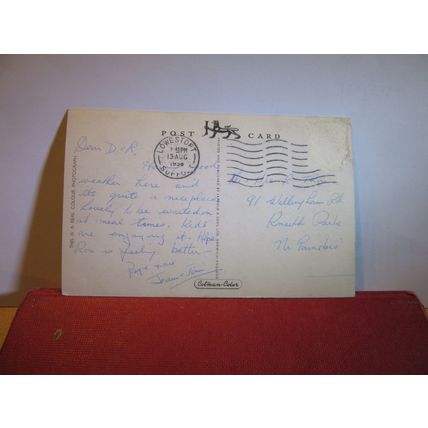 BOATING LAKE, LOWESTOFT, SUFFOLK used vintage postcard by Jarrold 1958 pm =