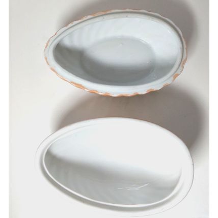 Norleans Japan Egg Shaped Trinket Box Dish /Porcelain Yellow Flower Vintage!