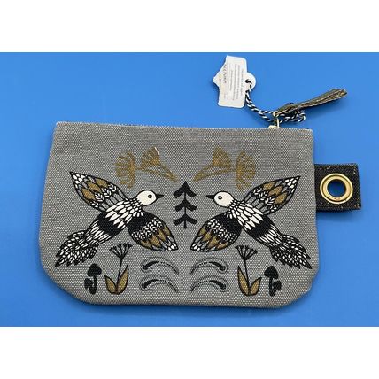 NWT Danica Studio 100% Cotton Canvas Bird Zip Pouch