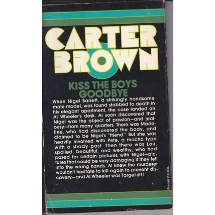 1980 (USA 1st) CARTER BROWN Paperback Book MODEL FOR MURDER Crime - POSTFREE UK