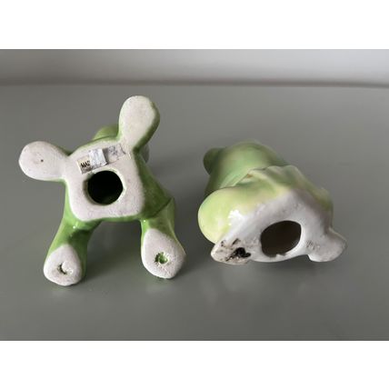 2 X SMALL CERAMIC FROGS