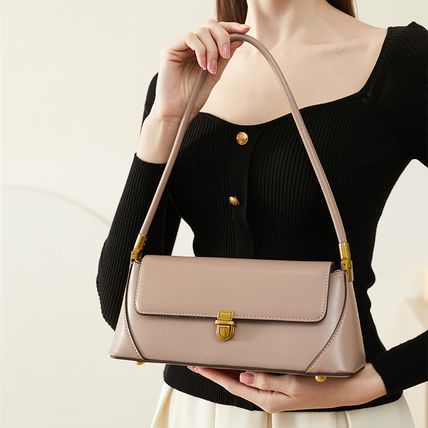 Genuine Leather Women Tote Bag Handbags Pink