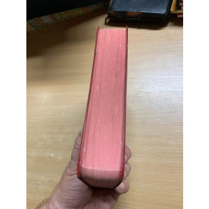 1971 HOLY BIBLE KING JESUS WORDS IN RED USA FAUX LEATHER BOOK (P4) ref:Y104
