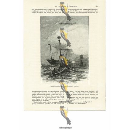 Approaching A Lightship, Book Illustration (Print), 1894