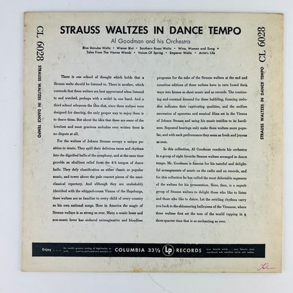 Al Goodman And His Orchestra Strauss Waltzes In Dance Tempo Vinyl EP Record 10"