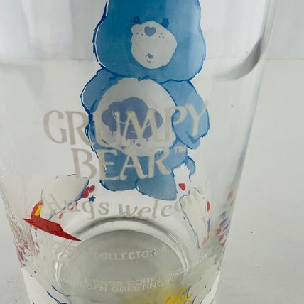 Pizza Hut Care Bears GRUMPY Hugs Welcome 1983 Drinking Glass Limited Edition