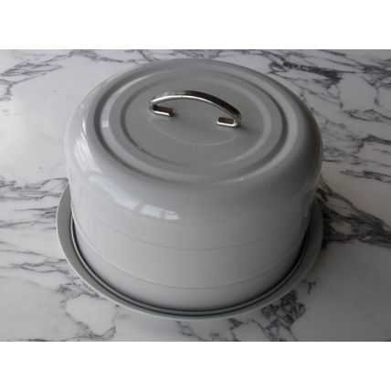 Extra Large Metal Enamel Cake Storage Tin Round Container dessert decoration tub