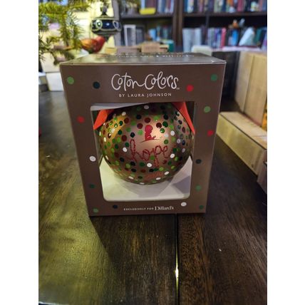 2024 Christmas Ball Ornament - Hope - Dillard's - Coton Colors Edition by Laura