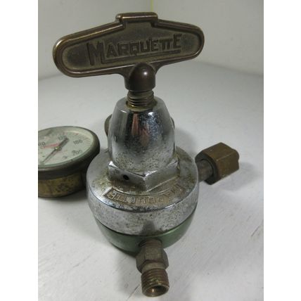 Vintage Marquette Welding Oxygen Pressure Regulator GW-6-1-10 Glass Gauges