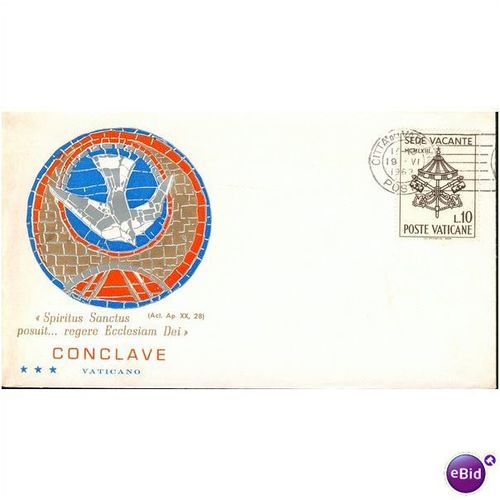 Vatican FDI cover 1963 - SG 406 - Apertura Conclave 19-6-1963 - 2