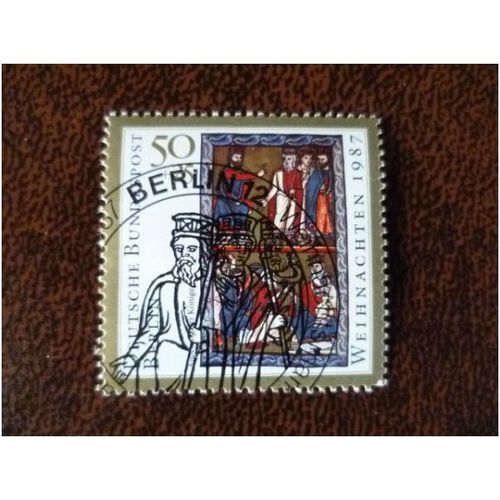 West Berlin Germany 1987 Christmas fine used stamp SGB797 Magi Book of Psalms