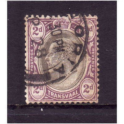 TRANSVAAL 1902 SG246 2d BLACK AND PURPLE FINE USED #1