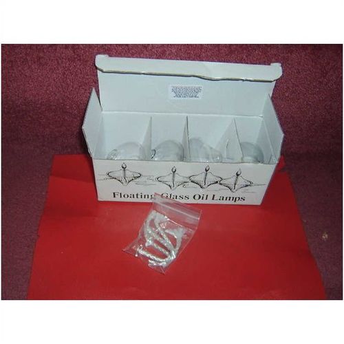 FLOATING GLASS OIL LAMPS x 4 (23/01)