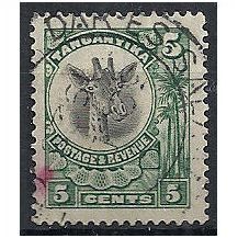 Tanganyika 1925 SG89 5c Green Fine Used .. .