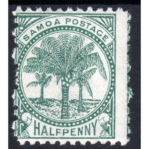 1899 SAMOA Sg88 ½d DULL BLUE-GREEN VERY LIGHTLY MOUNTED MINT (G21)