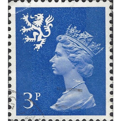 SCOTLAND, Queen Elizabeth Machin, blue 1971, 3p, #2