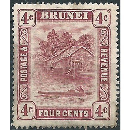 Brunei 1912 SG39 4c Claret Mounted Mint.....