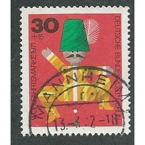 BERLIN -1971 30pf +15 'HUMANITARIAN RELEIF FUNDS' FINE USED (EBID44-768)