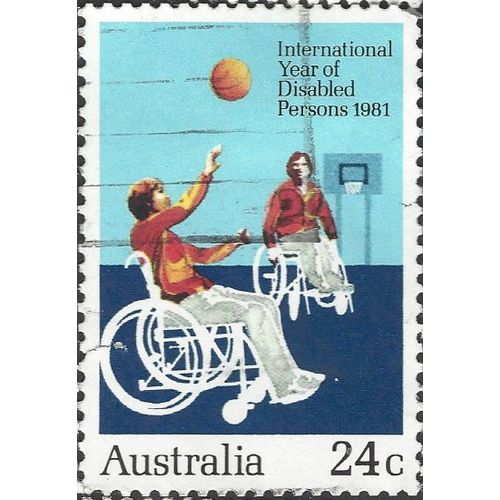 AUSTRALIA, International Year of Disabled People, blue 1981, 24c, #3
