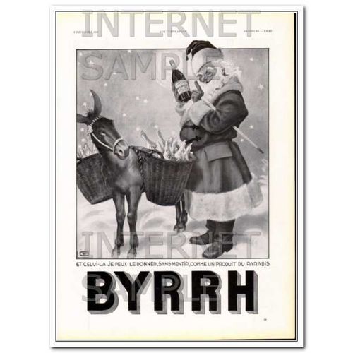 BYRRH 1936 by Georges Leonnec French Santa Claus wine vintage ad