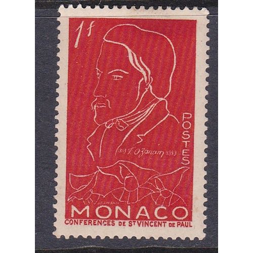 MONACO 1954 DEATH CENTENARY OZANAM 1F MINT