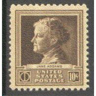 878 10c Jane Addams Fine MNH GA0396