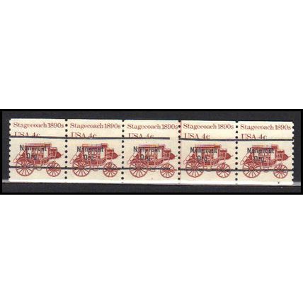 1898Ab 4c Stagecoach Fine MNH Dry Gum PNC 6/5 Line Gap AA0101