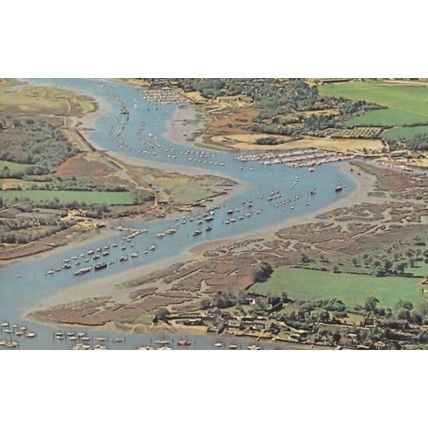 Hamble From The Air 1980s Birds Eye Hampshire Postcard