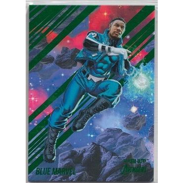 2022 FLEER ULTRA AVENGERS GREEN PARALLEL card # 15 BLUE MARVEL