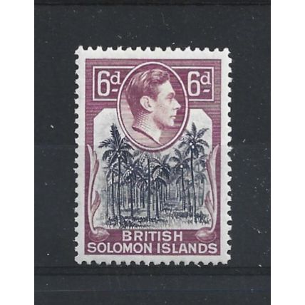 SolomonIslands.SG67 6d Coconut Plantation.Mounted Mint.Oct24c