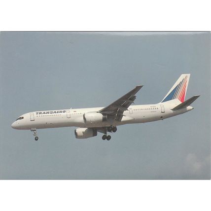 Transaero Boeing B757 2YO Civil Aviation Postcard (A18959)