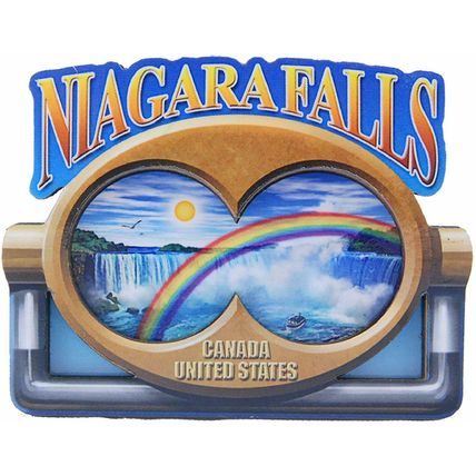 Niagara Falls with Binoculars Artwood Fridge Magnet