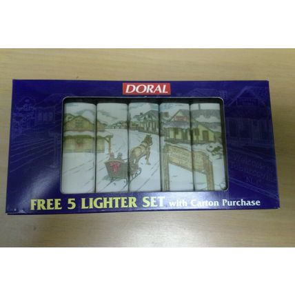 Set of Five Doral Cigarette Lighters